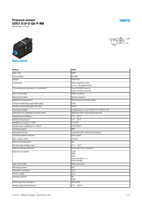 527463 Datasheet PDF Festo Corporation.