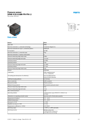 8035546 Datasheet PDF Festo Corporation.