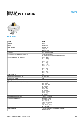 3471014 Datasheet PDF Festo Corporation.