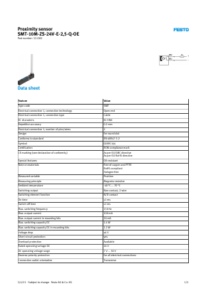 551383 Datasheet PDF Festo Corporation.