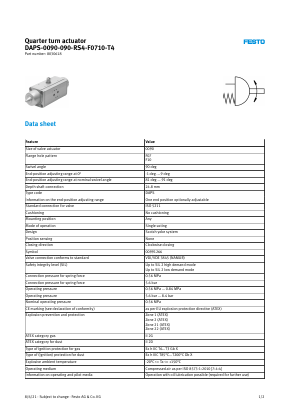 8030618 Datasheet PDF Festo Corporation.