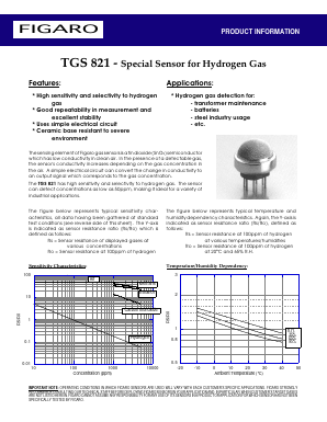 TGS821 Datasheet PDF Figaro Engineering Inc.