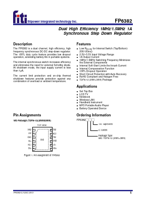 FP6382 Datasheet PDF Fitipower Integrated Technology Inc.