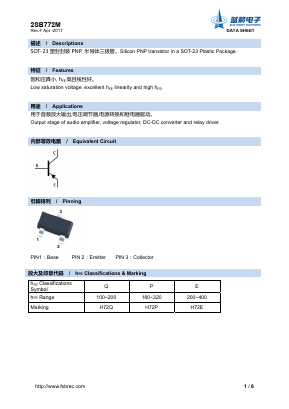 2SB772M Datasheet PDF Foshan Blue Rocket Electronics Co.,Ltd.