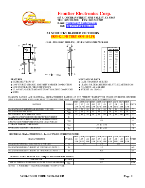 SRF8-05-LFR Datasheet PDF Frontier Electronics.