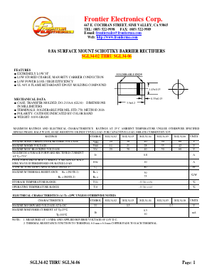 SGL34-05 Datasheet PDF Frontier Electronics.