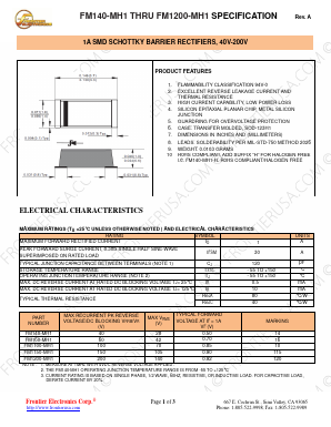 FM140-MH1 Datasheet PDF Frontier Electronics.