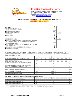 A08-LFR Datasheet PDF Frontier Electronics.