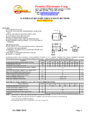 SFS3B Datasheet PDF Frontier Electronics.