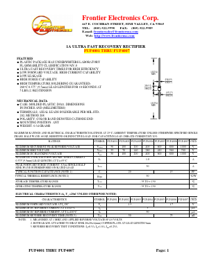 FUF4001 Datasheet PDF Frontier Electronics.