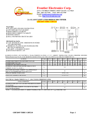 GBP2005 Datasheet PDF Frontier Electronics.