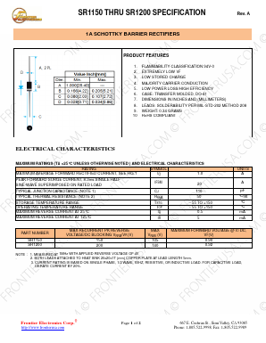 SR1200 Datasheet PDF Frontier Electronics.