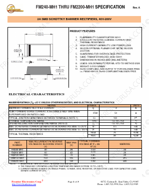 FM240-MH1 Datasheet PDF Frontier Electronics.
