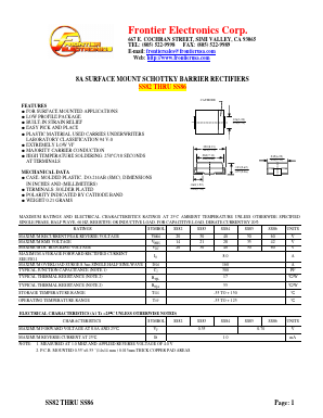 SS82 Datasheet PDF Frontier Electronics.