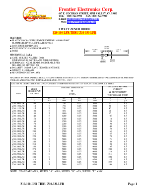 Z10-100-LFR Datasheet PDF Frontier Electronics.