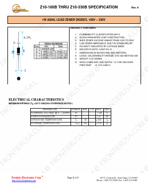 Z10-210B Datasheet PDF Frontier Electronics.
