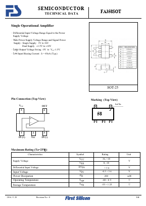 FA358SOT Datasheet PDF First Silicon Co., Ltd