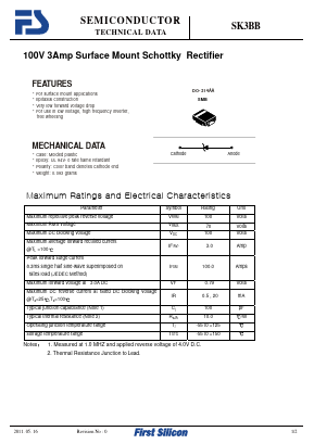 SK3BB Datasheet PDF First Silicon Co., Ltd