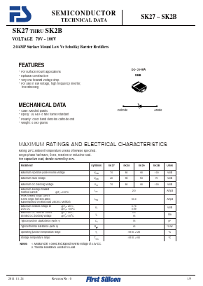 SK27 Datasheet PDF First Silicon Co., Ltd