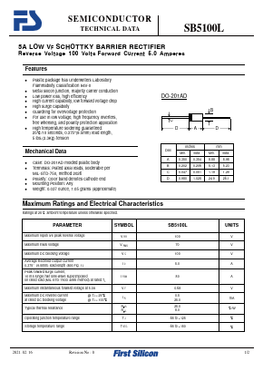 SB5100L Datasheet PDF First Silicon Co., Ltd