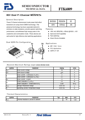 FTK6809 Datasheet PDF First Silicon Co., Ltd