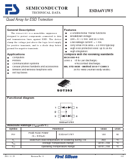 ESDA6V1W5 Datasheet PDF First Silicon Co., Ltd