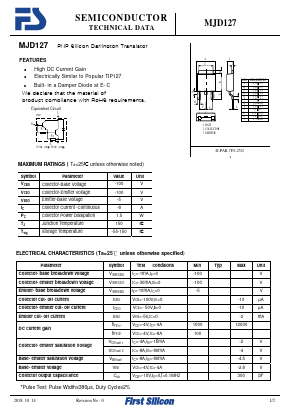 MJD127 Datasheet PDF First Silicon Co., Ltd