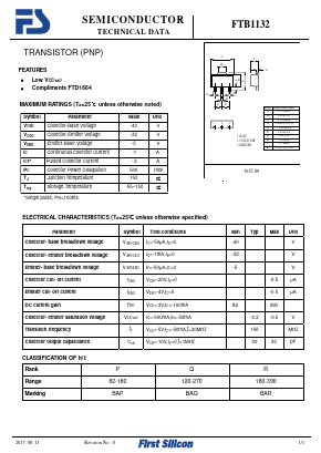 FTB1132 Datasheet PDF First Silicon Co., Ltd