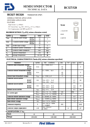 BC328 Datasheet PDF First Silicon Co., Ltd