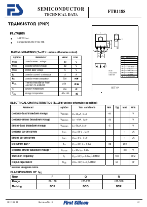 FTB1188 Datasheet PDF First Silicon Co., Ltd