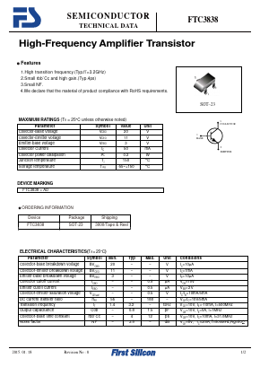 FTC3838 Datasheet PDF First Silicon Co., Ltd