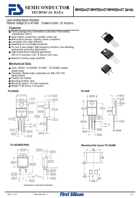 MBR3045CT Datasheet PDF First Silicon Co., Ltd