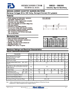 SB5200 Datasheet PDF First Silicon Co., Ltd