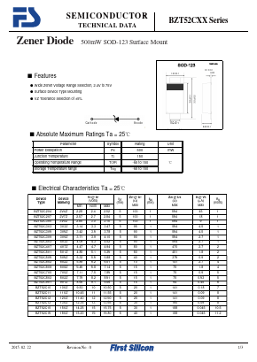 BZT52C2V4 Datasheet PDF First Silicon Co., Ltd