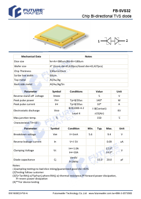 FB-5VS32 Datasheet PDF FutureWafer Tech Co.,Ltd