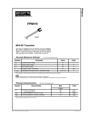 FPNH10 Datasheet PDF Fairchild Semiconductor