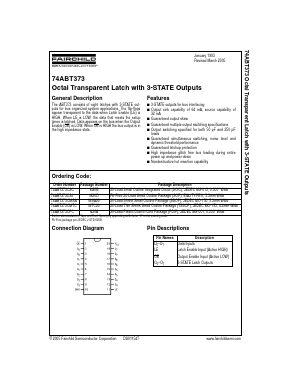 74ABT373CPC Datasheet PDF Fairchild Semiconductor