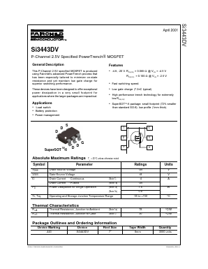 SI3443DV Datasheet PDF Fairchild Semiconductor