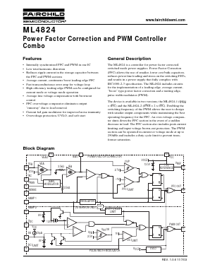 ML4824IP2 Datasheet PDF Fairchild Semiconductor
