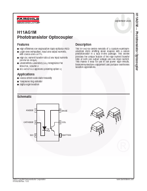 H11AG1M Datasheet PDF Fairchild Semiconductor