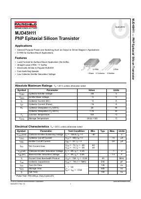 MJD45H11 Datasheet PDF Fairchild Semiconductor