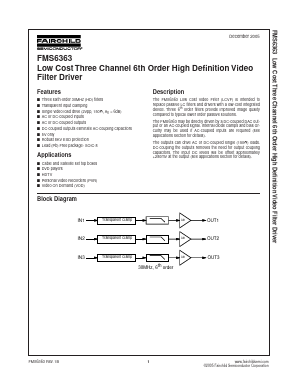 FMS6363CSX Datasheet PDF Fairchild Semiconductor