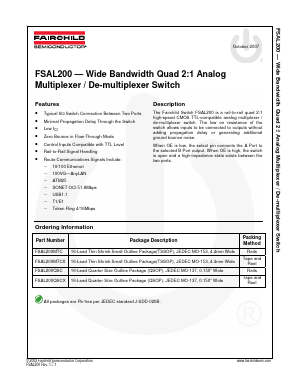 FSAL200QSC Datasheet PDF Fairchild Semiconductor