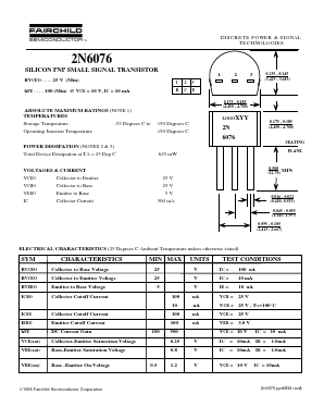 2N6076_D75Z Datasheet PDF Fairchild Semiconductor
