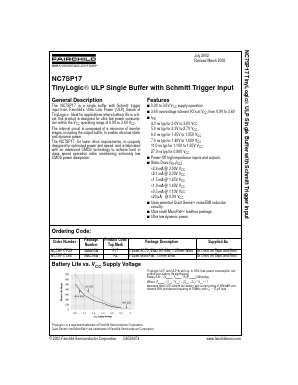 NC7SP17L6X Datasheet PDF Fairchild Semiconductor