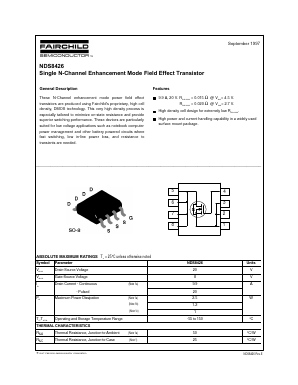 NDS8426 Datasheet PDF Fairchild Semiconductor