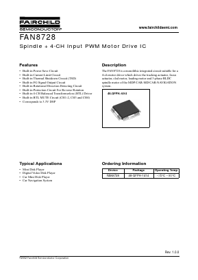 FAN8728 Datasheet PDF Fairchild Semiconductor