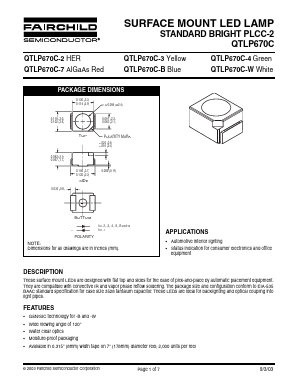 QTLP670C-2 Datasheet PDF Fairchild Semiconductor