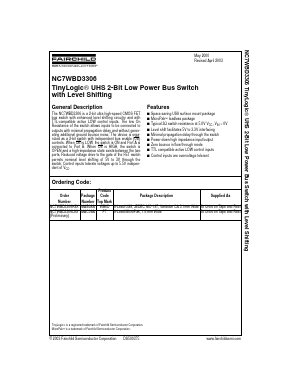 NC7WBD3125 Datasheet PDF Fairchild Semiconductor