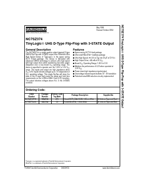 NC7SZ374L6X Datasheet PDF Fairchild Semiconductor